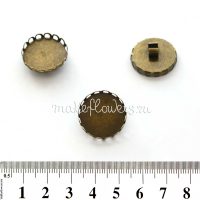 Основа для резинки зажимная с ажурной площадкой 2 см, ант. бронза, 3 шт. Основа для резинки зажимная с ажурной площадкой 2 см, ант. бронза, 3 шт.