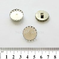 Основа для резинки зажимная с ажурной площадкой 2 см, серебр., 3 шт. Основа для резинки зажимная с ажурной площадкой 2 см, серебр., 3 шт.